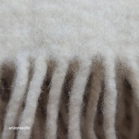 Felted Cashmere Scarf THICK ivory - Picture 4 of 16